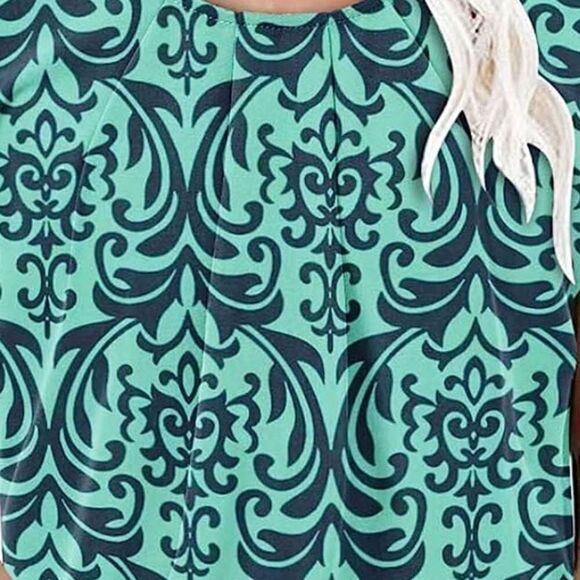 Women Petal Sleeve  Casual Blouse Short Sleeve Crew Neck Top NWT Size XL - Picture 6 of 13